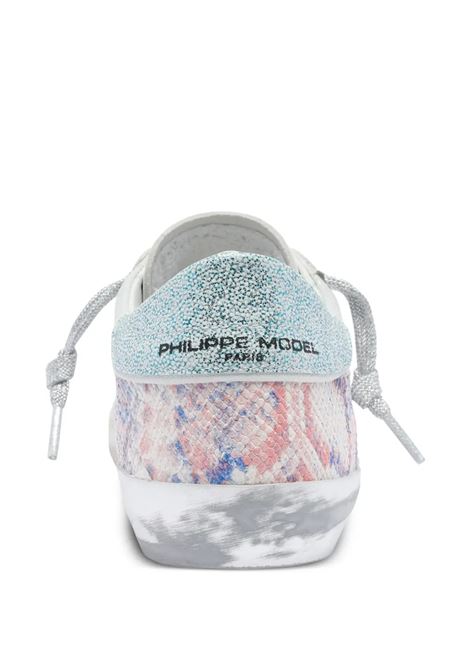 Prsx Low Sneakers - White and Python Print PHILIPPE MODEL | PRLDVYX2